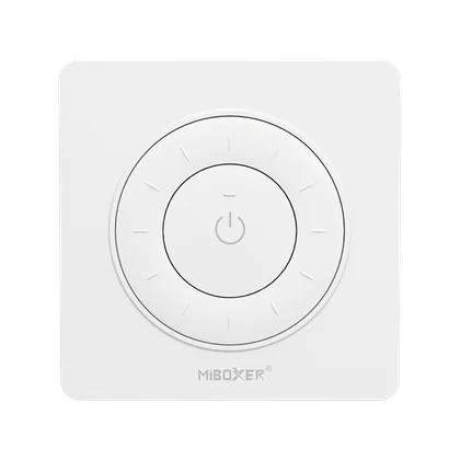 MiBoxer K3P LED Drehregler-Fernbedienung Schwarz – für CCT und einfarbige LED Streifen, 2,4 GHz Funk, 1 Zone