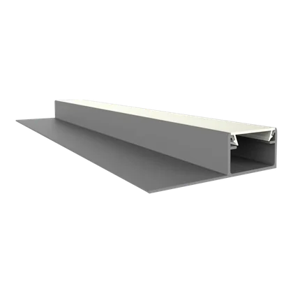 LED Aluprofil EXO-T3H_16 Trockenbau-Abschlussprofil Silber – 2 m, flächenbündig, für LED Streifen bis 16 mm
