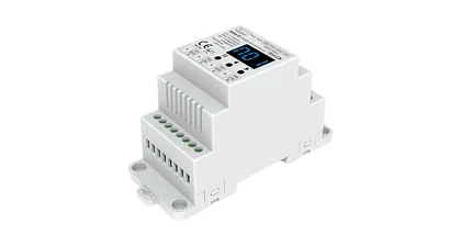 DA4-D 4-Kanal DALI LED-Dimmer für Hutschienen – 12–48 V DC, je 5 A, Konstantspannung, DT6 & DT8