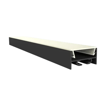 LED Aluprofil EXO-N3_24 Aufbauprofil Schwarz – 2 m, 24 mm breit für breite LED Streifen