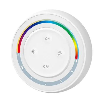 MiBoxer S2W LED Wand-Fernbedienung – für RGB, RGBW & RGBCCT LED Streifen, 2,4 GHz Funk, 4 Zonen