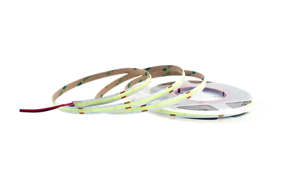 COB LED Streifen 8 mm – 480 LEDs/m, 24V, 10W/m, 925 lm/m, 5m – Hellblau, IP33, punktfrei