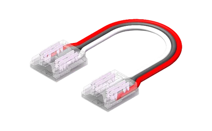 LED Strip-zu-Strip Verbinder – 3-polig, 10 mm, lötfrei mit 15 cm Verbindungskabel für CCT COB LED Streifen