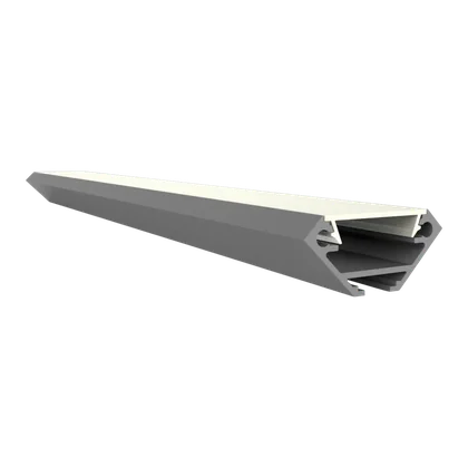 LED Aluprofil EXO-V2_14 Eckprofil Silber – 2 m, mit Kabelkanal, für LED Streifen bis 14 mm