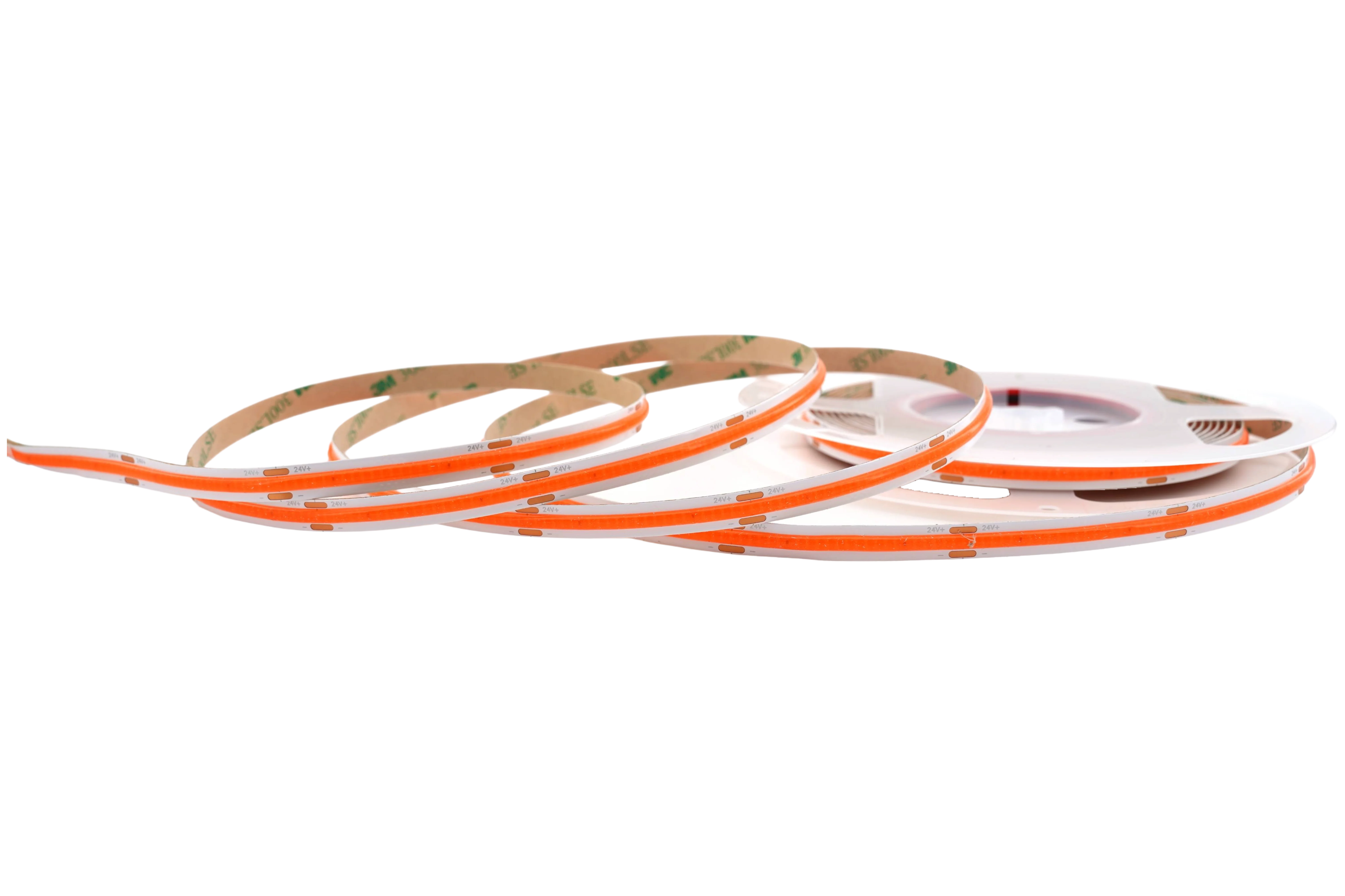 COB LED Streifen 8 mm – 480 LEDs/m, 24V, 10W/m, 410 lm/m, 5m – Pink, IP33, punktfrei COB LED Streifen 8 mm – 480 LEDs/m, 24V, 10W/m, 410 lm/m, 5m – Pink, IP33, punktfrei