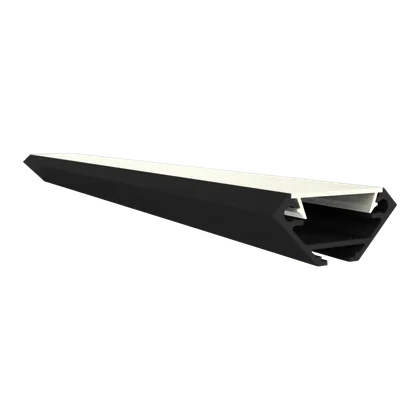 LED Aluprofil EXO-V2_14 Eckprofil Schwarz – 2 m, mit Kabelkanal, für LED Streifen bis 14 mm