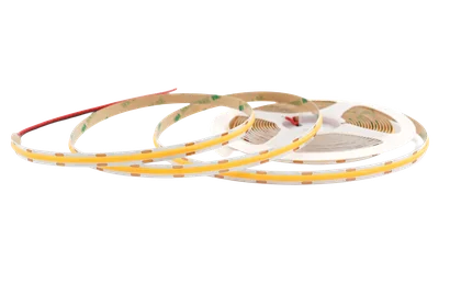 COB LED Streifen 8 mm – 320 LEDs/m, 12V, 8W/m, 800 lm/m, 5m – Kaltweiß 6000K CRI>90, IP33, punktfrei
