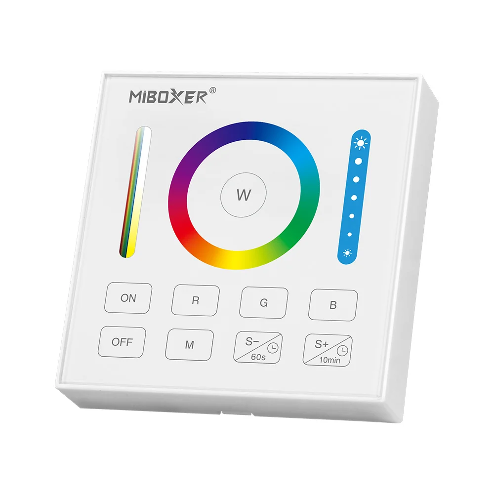 MiBoxer B0 LED Wandfernbedienung Weiß – für RGB, RGBW & RGBCCT LED Streifen, 2,4 GHz Funk, 1 Zone mit Timer MiBoxer B0 LED Wandfernbedienung Weiß – für RGB, RGBW & RGBCCT LED Streifen, 2,4 GHz Funk, 1 Zone mit Timer