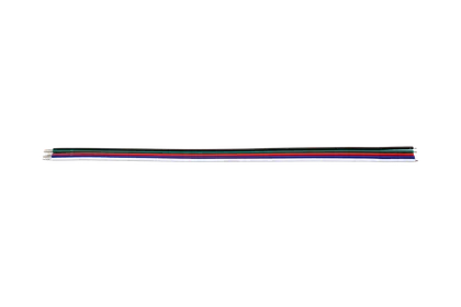 Flachbandkabel RGBW – 5-polig, 22 AWG, Meterware für LED-Installationen
