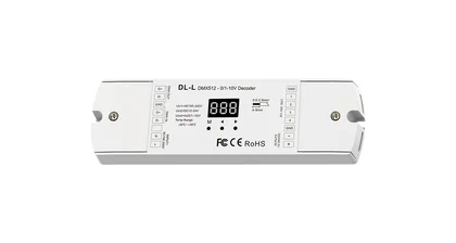DL-L DMX512 auf 0/1–10V LED Konverter – 4-Kanal, 12–24V DC, 0–10V Ausgang