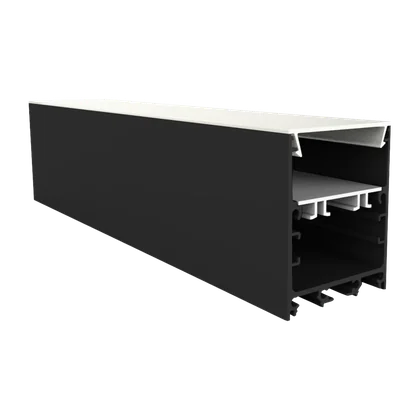 LED Aluprofil EXO-TI1_32 Leuchtenprofil Schwarz – 2 m, extrabreit, für LED Streifen bis 32 mm