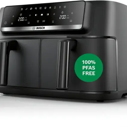 BOSCH Serie 4 Double Drawer Air Fryer, Schwarz