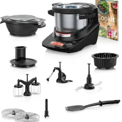BOSCH Küchenmaschine mit Kochfunktion, Cookit Premium Set Schwarz MCC9555DBC