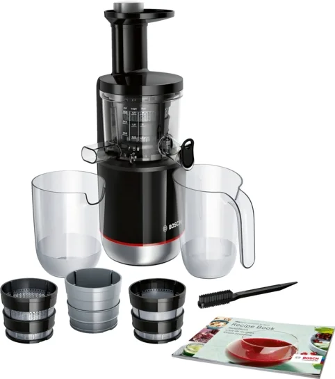 BOSCH Slow juicer VitaExtract 150 W aus Edelstahl, Schwarz