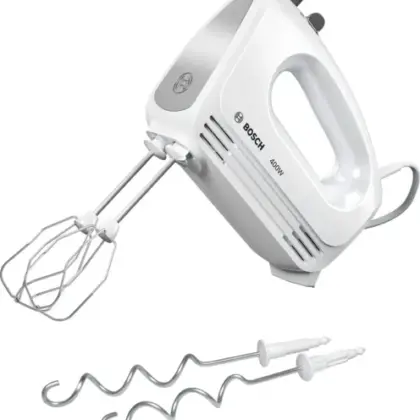 BOSCH Handrührer CleverMixx 400 W aus Edelstahl, Weiß