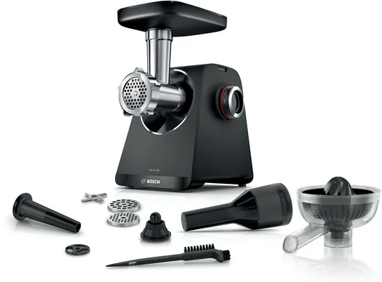 BOSCH Serie 4 Fleischwolf MultiPower Series 4 1900 W, Schwarz BOSCH Serie 4 Fleischwolf MultiPower Series 4 1900 W, Schwarz