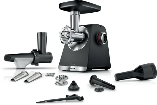 BOSCH Serie 6 Fleischwolf MultiPower 2100 W Schwarz, silver metalic MFWS650B BOSCH Serie 6 Fleischwolf MultiPower 2100 W Schwarz, silver metalic MFWS650B
