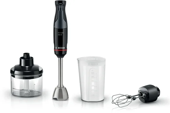 BOSCH Serie 4 Stabmixer ErgoMaster 1000 W Schwarz, anthrazit MSM4B624 BOSCH Serie 4 Stabmixer ErgoMaster 1000 W Schwarz, anthrazit MSM4B624