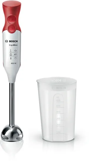 BOSCH Stabmixer ErgoMixx 450 W Weiß, rot MSM64110 BOSCH Stabmixer ErgoMixx 450 W Weiß, rot MSM64110