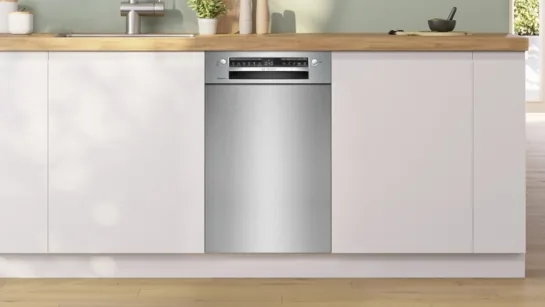 BOSCH Serie 4 Unterbau-Geschirrspüler 45 cm Gebürsteter Stahl SPU4HMS10E