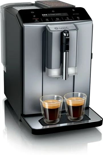 BOSCH Serie 2 Kaffeevollautomat VeroCafe Diamond titanium metallic TIE20504 BOSCH Serie 2 Kaffeevollautomat VeroCafe Diamond titanium metallic TIE20504