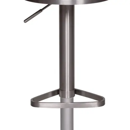 FineBuy Barhocker Edelstahl höhenverstellbare Sitzhöhe 57, Weiß
