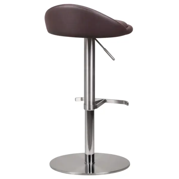 FineBuy Barhocker aus Edelstahl, Braun