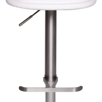 FineBuy Barhocker aus Edelstahl, Weiß