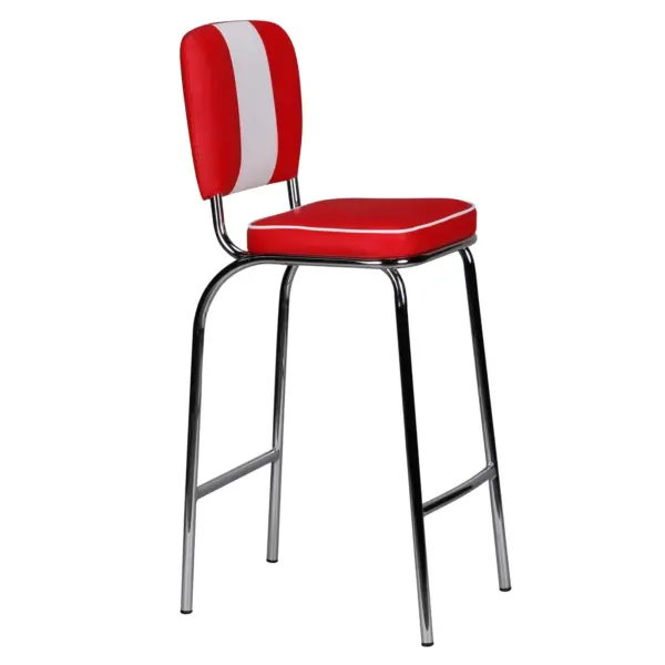 FineBuy Barhocker American Diner 50er Jahre Retro Barstuhl, Rot