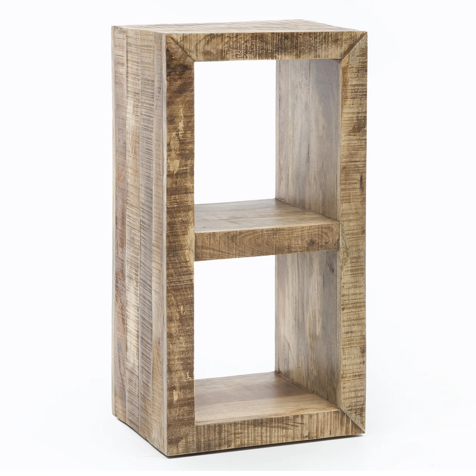 FineBuy Kleines Standregal aus Holz, Braun – 45 × 35 × 90 cm