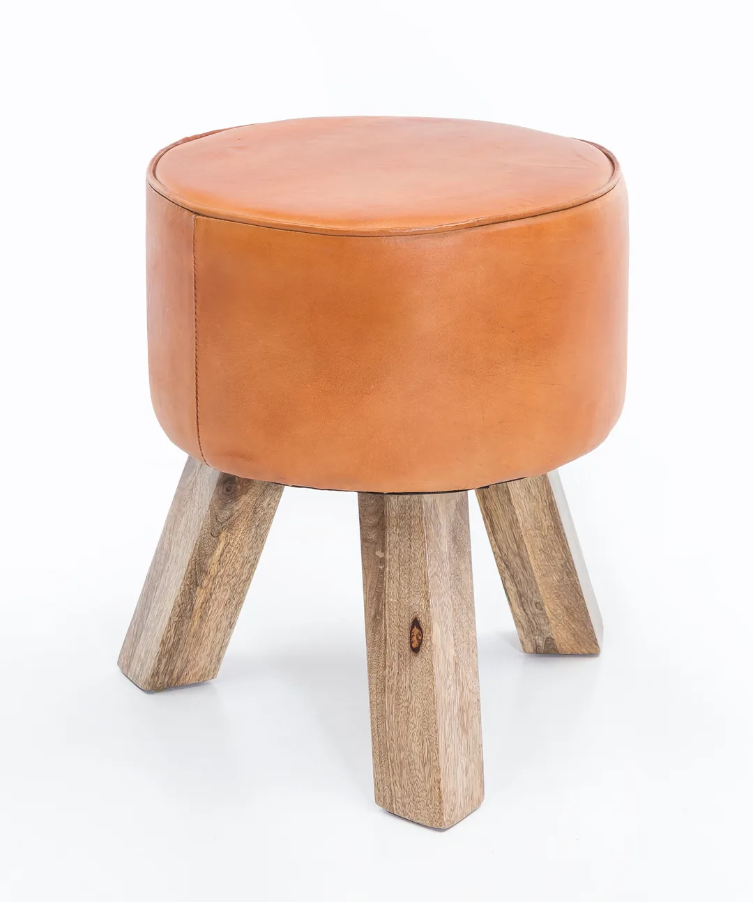 FineBuy Design Sitzhocker FB45553 aus Holz, Braun – 37 × 45 × 37 cm