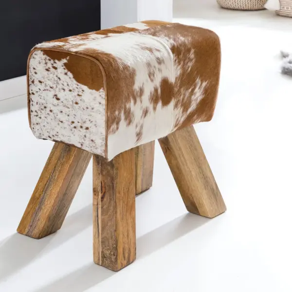 FineBuy Design Turnbock Sitzhocker, Bunt – 40 × 30 × 47 cm
