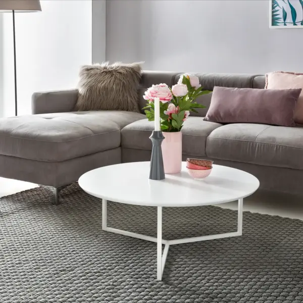 FineBuy Design Couchtisch aus Holz, Weiß FineBuy Design Couchtisch aus Holz, Weiß