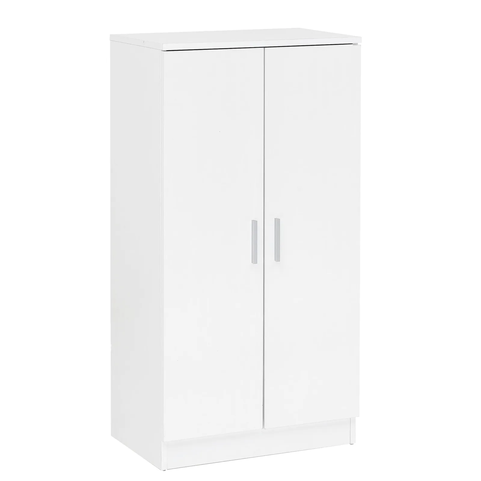 FineBuy Schuhschrank 7 Fächer für 14 Paar Schuhe, Weiß – 55 × 108 × 35 cm