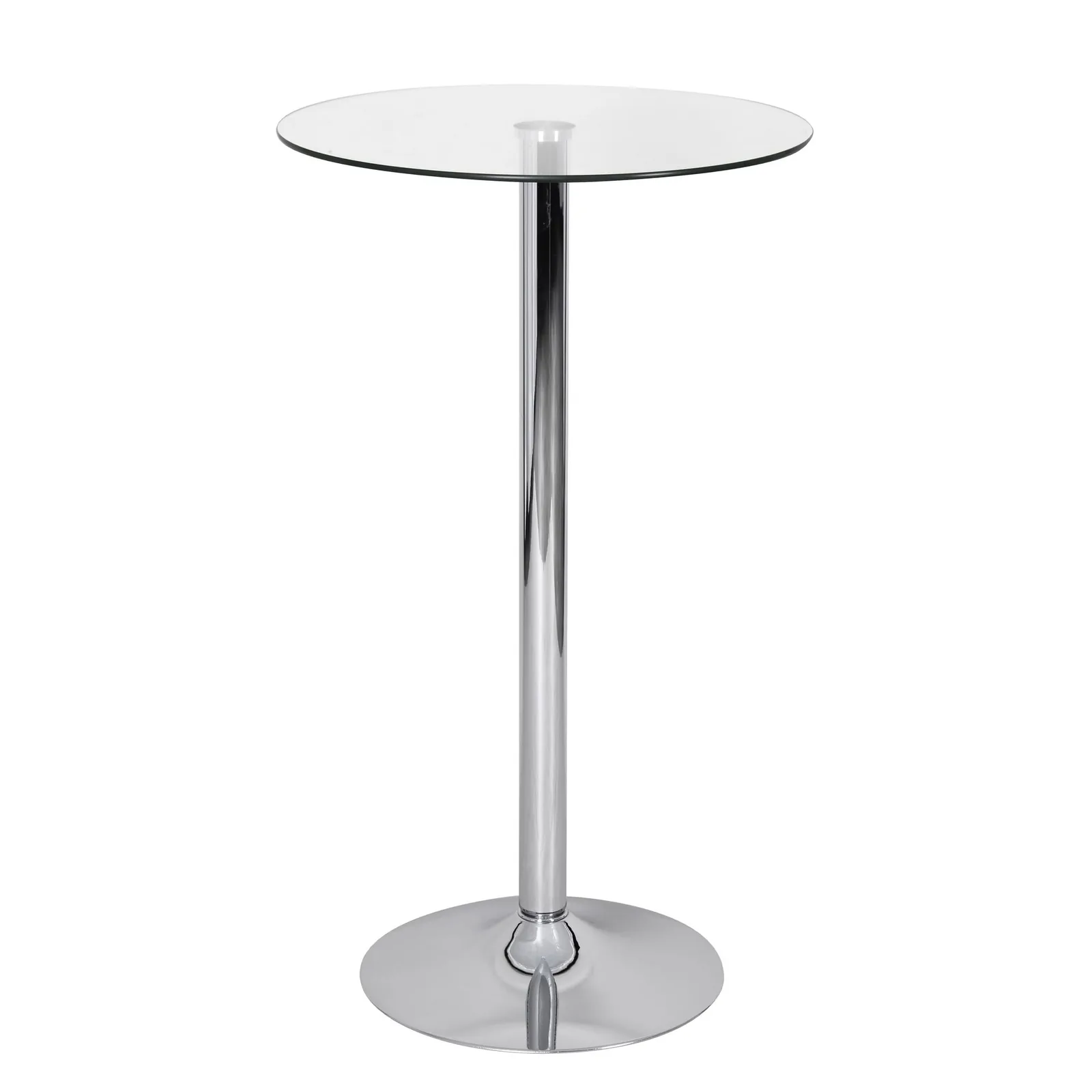 FineBuy Stehtisch, Silber – 60 × 60 × 105 cm