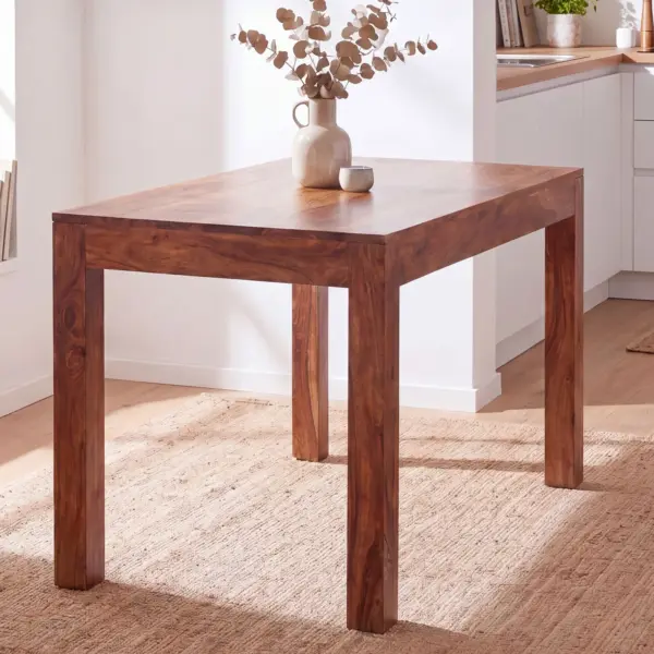 FineBuy Esstisch Sheesham Massivholz, Braun