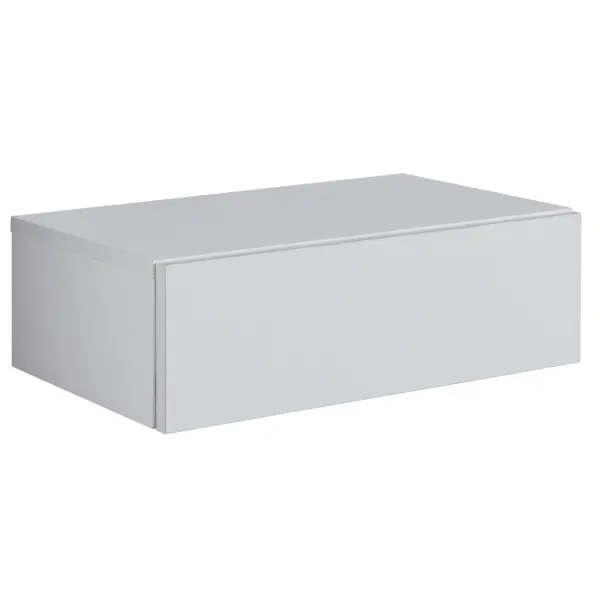FineBuy Nachtkonsole ZADAR für Wandmontage aus Holz, Grau – 46 × 15 × 30 cm