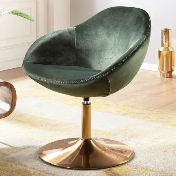 FineBuy Loungesessel SIRAN, Grün – 70 × 79 × 70 cm