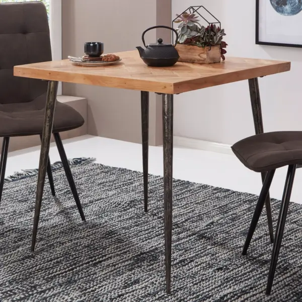 FineBuy Esstisch aus Holz, Braun