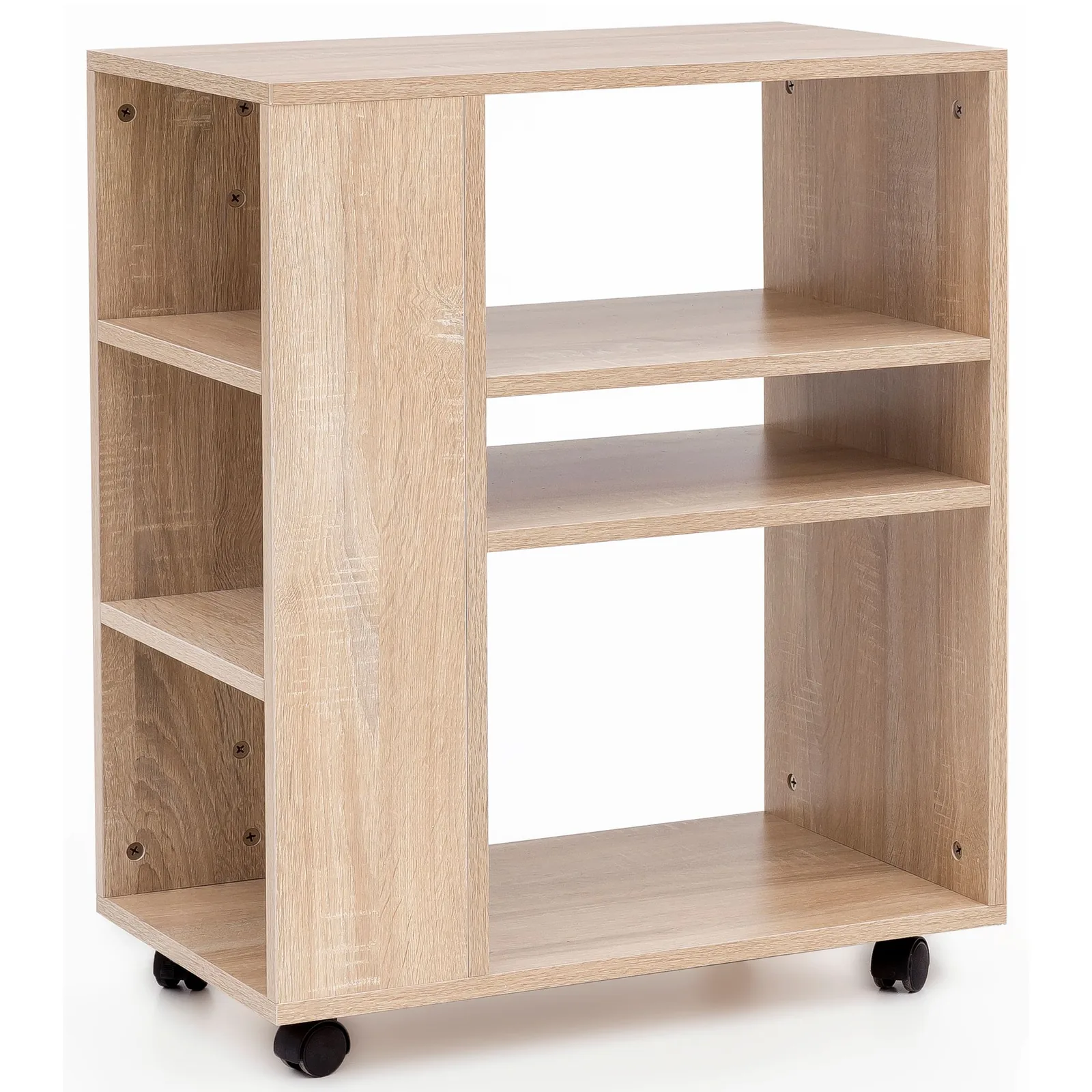 FineBuy Regal aus Holz, Weiß – 60 × 35 × 75 cm