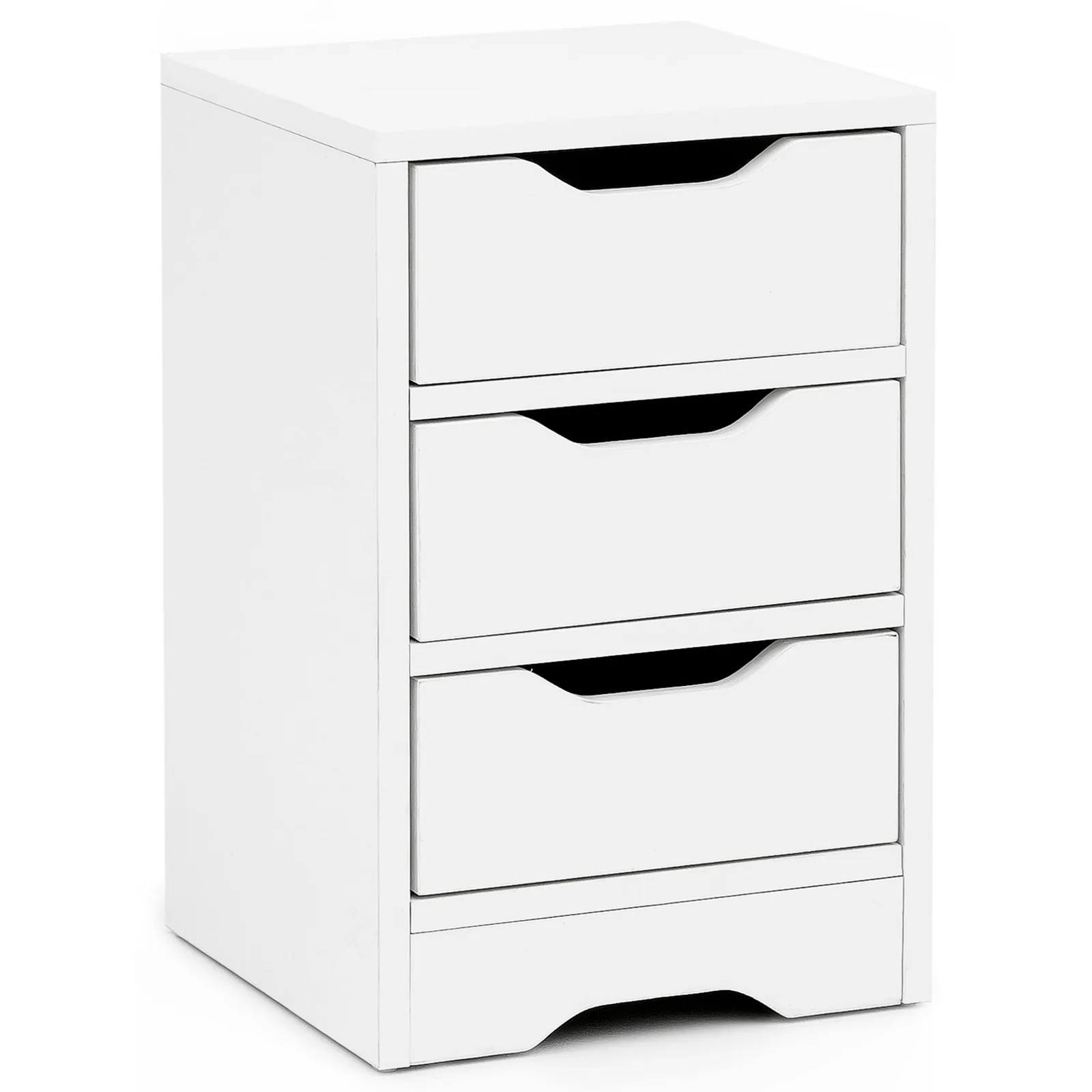 FineBuy Nachtkonsole, Weiß – 31 × 49 × 31 cm