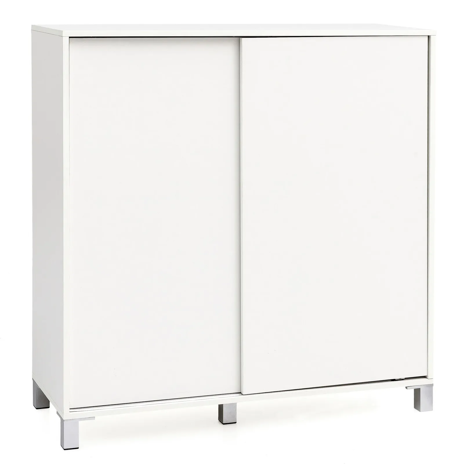 FineBuy Schuhschrank SV51780 aus Holz, Weiß – 100 × 108 × 37,5 cm