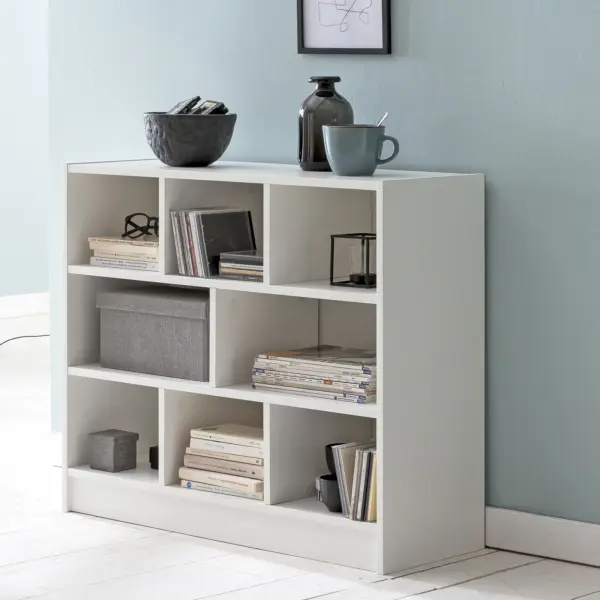 FineBuy Bücherregal, Weiß – 80 × 68,5 × 29,5 cm FineBuy Bücherregal, Weiß – 80 × 68,5 × 29,5 cm