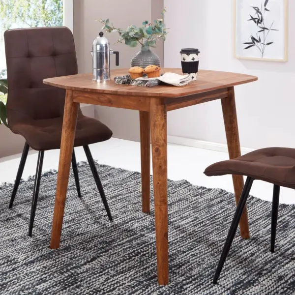 FineBuy Esszimmertisch Sheesham Massivholz Tisch, Braun FineBuy Esszimmertisch Sheesham Massivholz Tisch, Braun