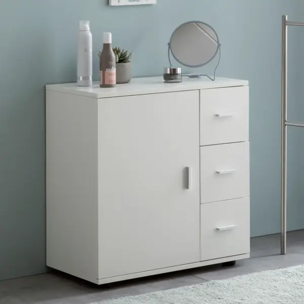 FineBuy Badschrank, Weiß – 60 cm