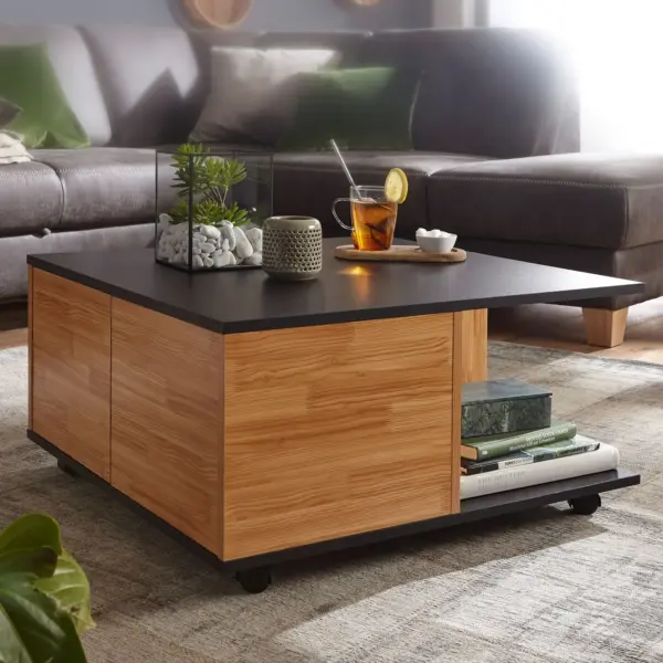 FineBuy Design Couchtisch, Grau – 70 × 70 cm FineBuy Design Couchtisch, Grau – 70 × 70 cm