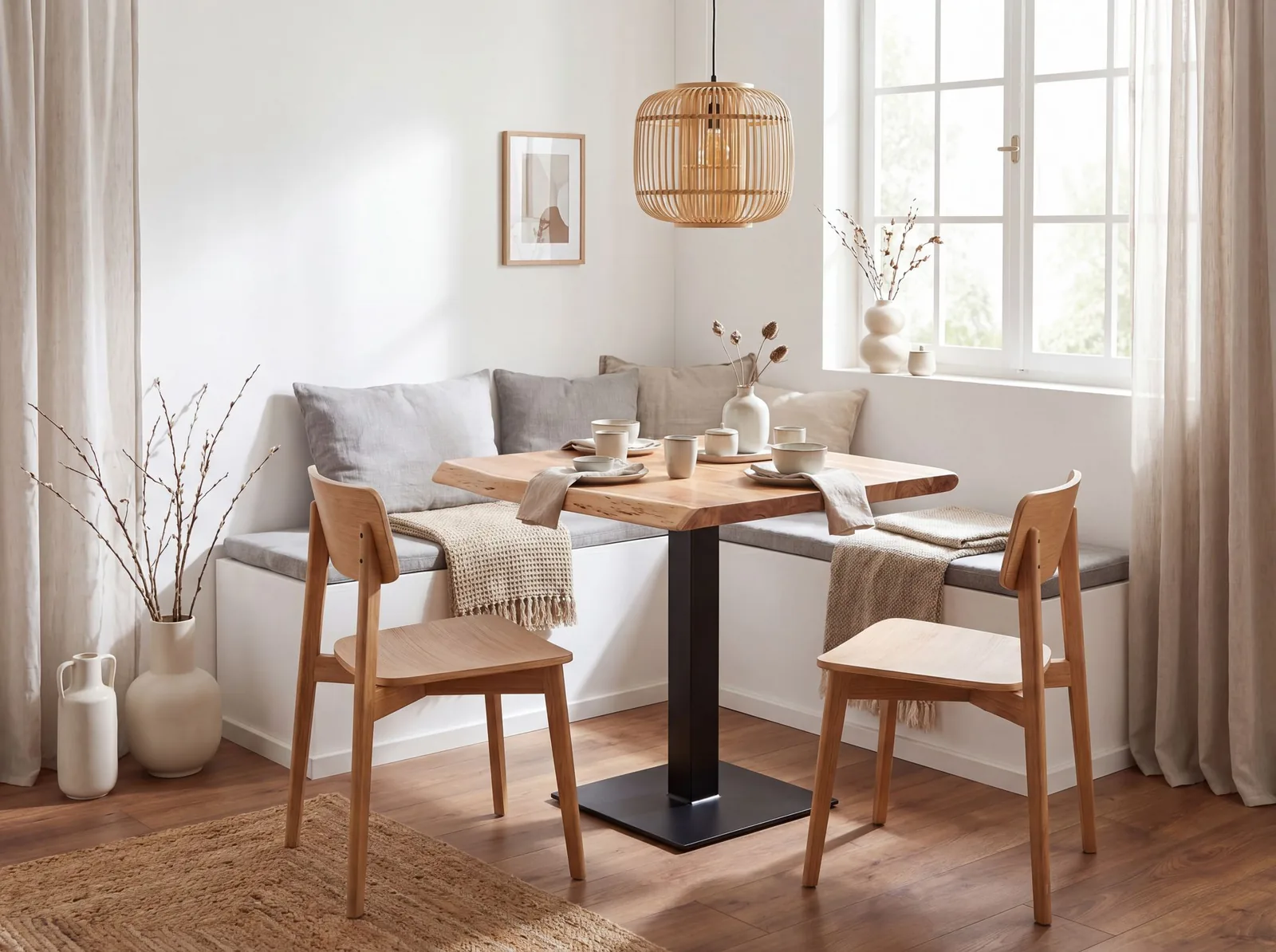 FineBuy Esszimmertisch, Braun – 80 cm