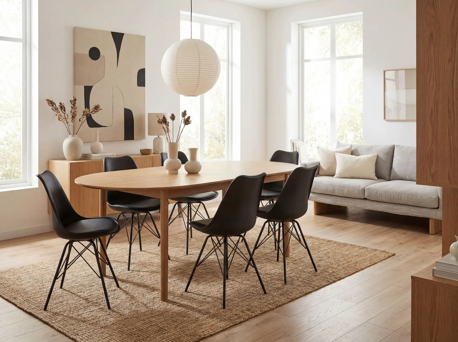 FineBuy Esszimmerstuhl 2er Set Küchenstuhl aus Kunststoff, Schwarz