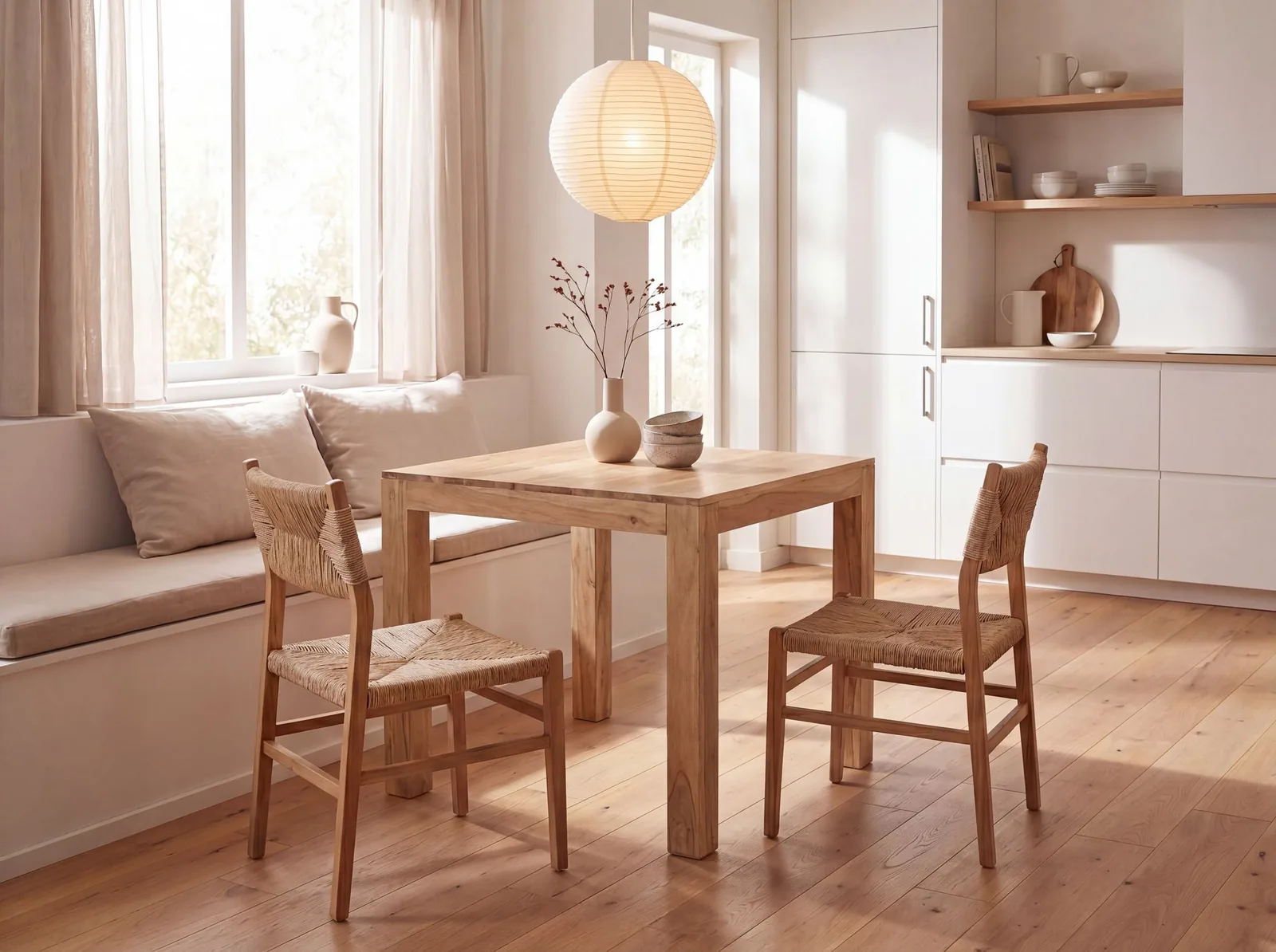 FineBuy Esstisch, Braun – 80 cm