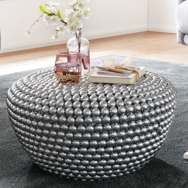 FineBuy Design Couchtisch rund 60 cm Metall – Handgefertigter runder Wohnzimmertisch aus Aluminium – Alu Loungetisch – Dekotisch FineBuy Design Couchtisch rund 60 cm Metall – Handgefertigter runder Wohnzimmertisch aus Aluminium – Alu Loungetisch – Dekotisch